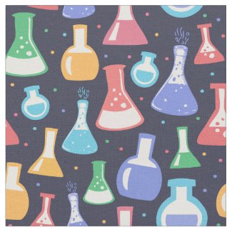 Cute Colorful Chemistry Themed Fabric Lab Flasks