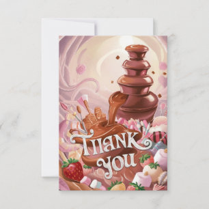 Cute Colorful Chocolate thank you card 
