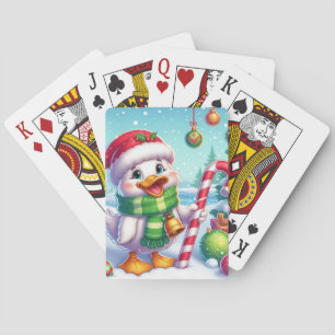 Cute Colorful Christmas Duck Classic Playing Cards