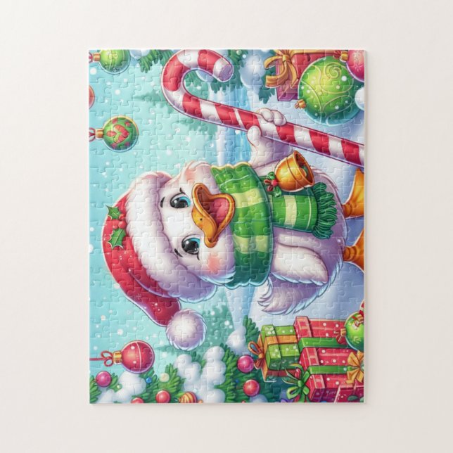 Cute Colorful Christmas duck Jigsaw Puzzle (Vertical)