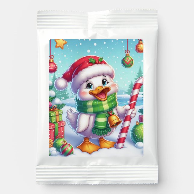 Cute Colorful Christmas duck Margarita Drink Mix (Front)