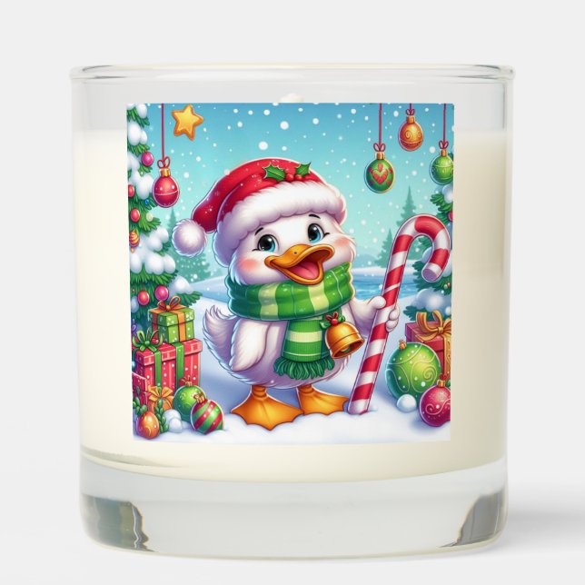Cute Colorful Christmas duck Scented Candle (Front)