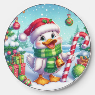 Cute Colorful Christmas duck Wireless Charger
