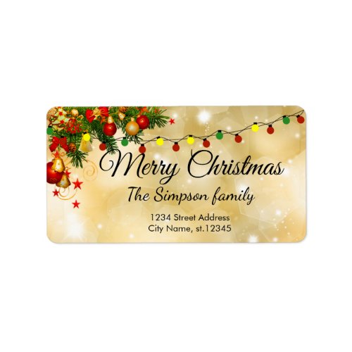 Cute Colorful Christmas Ornaments Christmas Label