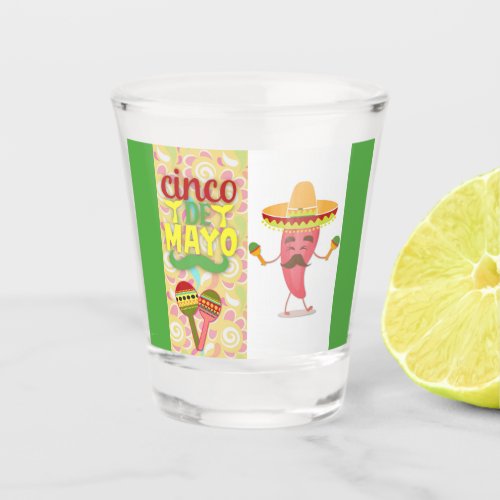 Cute Colorful Cinco de Mayo Party Shot Glass