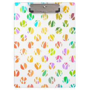 Cute colorful circles patterns clipboard