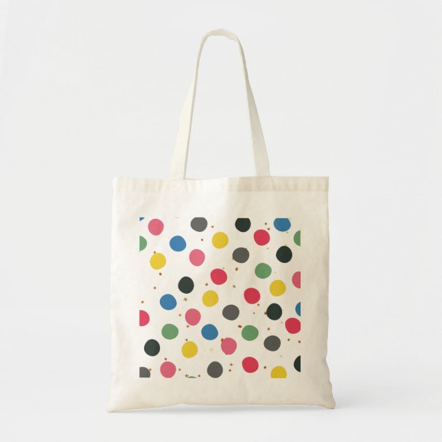 Cute Colorful Circles Tote Bag (Front)