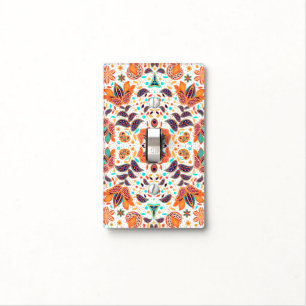 Cute colorful classic floral patterns light switch cover