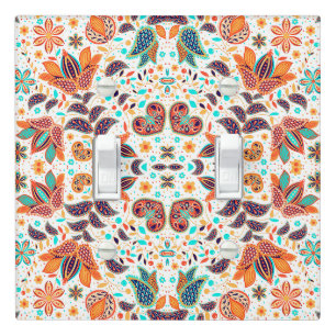 Cute colorful classic floral patterns light switch cover
