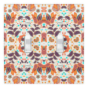Cute colorful classic floral patterns light switch cover