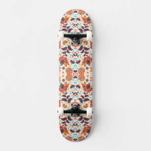 Cute colorful classic floral patterns skateboard