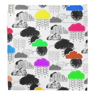 Cute colorful clouds patterns
