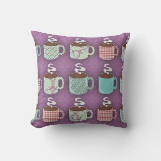 Cute Colorful Coffee Cups Illustrated Pattern
