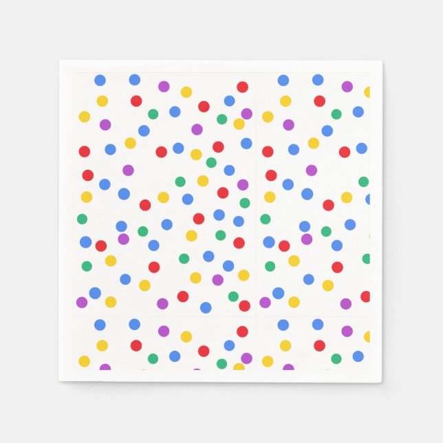 Cute Colorful Confetti Dots Napkins (Front)