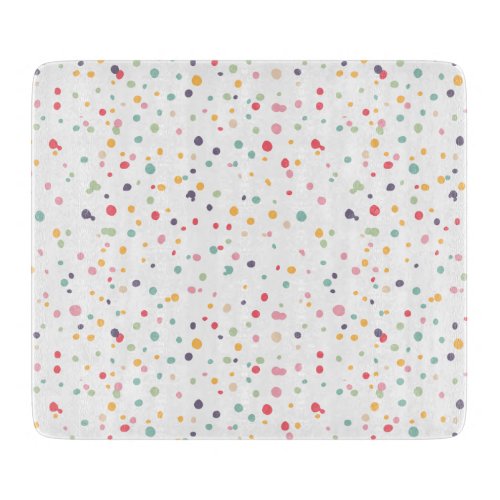 Cute Colorful Confetti Dots Pattern Cutting Board