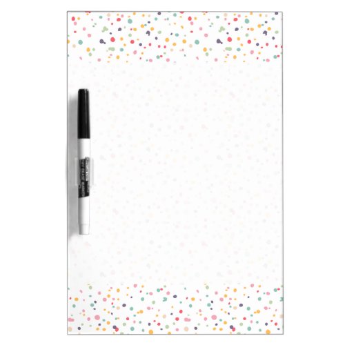 Cute Colorful Confetti Dots Pattern Dry Erase Board