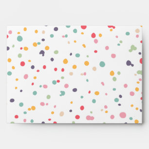 Cute Colorful Confetti Dots Pattern Envelope