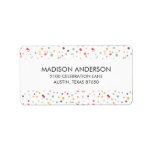 Cute Colorful Confetti Dots Pattern Label