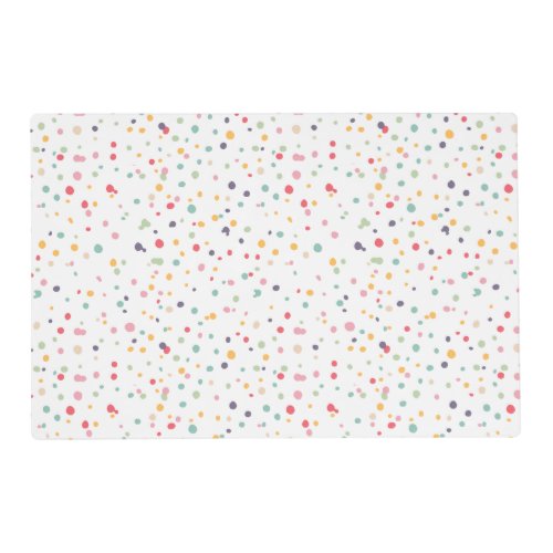 Cute Colorful Confetti Dots Pattern Placemat