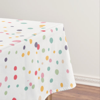 Cute Colorful Confetti Dots Pattern Tablecloth