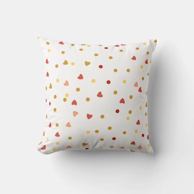 cute colorful confetti pattern throw pillow (Front)