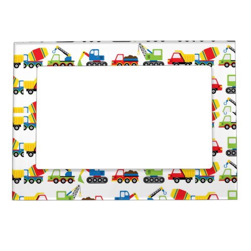 Cute Colorful Construction Vehicle Toy Cars  Magnetic Frame