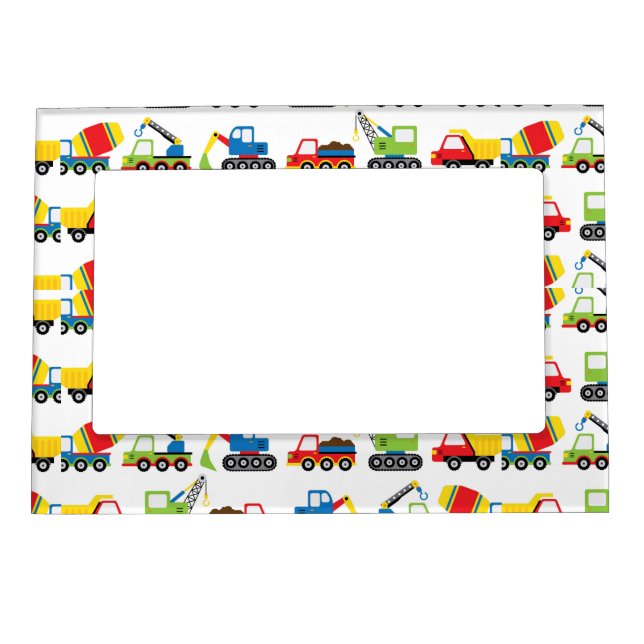 Cute Colorful Construction Vehicle Toy Cars  Magnetic Frame (Front)