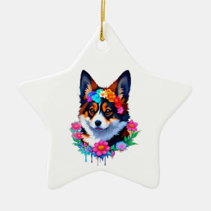 Cute Colorful Corgi Ornament