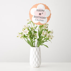 Cute colorful Daisy flower pattern Birthday name Balloon