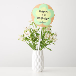 Cute colorful Daisy flower pattern Birthday name Balloon