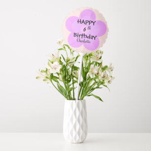 Cute colorful Daisy flower pattern Birthday name Balloon