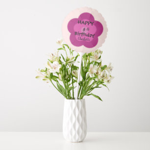 Cute colorful Daisy flower pattern Birthday name Balloon
