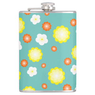 Cute colorful Daisy flower pattern Flask