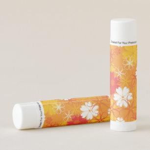 Cute Colorful Daisy Illustration Floral Pattern Lip Balm