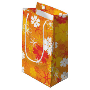 Cute Colorful Daisy Illustration Floral Pattern Small Gift Bag