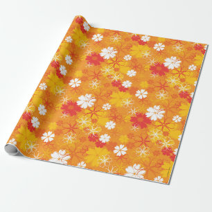 Cute Colorful Daisy Illustration Floral Pattern Wrapping Paper