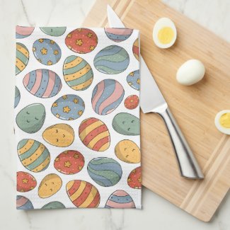 Cute Colorful Decorative Easter Eggs Pattern