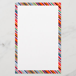 Cute colorful decorative stripes stationery