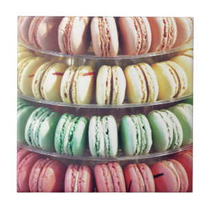 Cute Colorful Dessert French Macaron Ceramic Tile