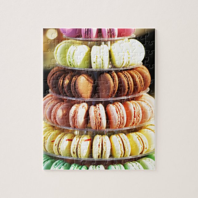 Cute Colorful Dessert French Macaron Jigsaw Puzzle (Vertical)