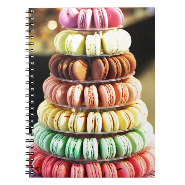 Cute Colorful Dessert French Macaron Notebook (Front)