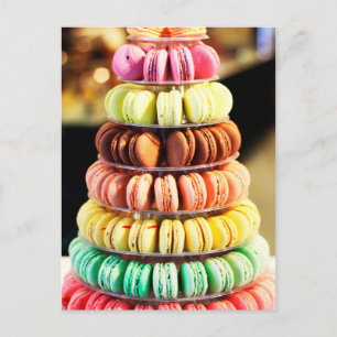 Cute Colorful Dessert French Macaron Postcard