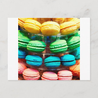 Cute Colorful Dessert French Macaron Postcard