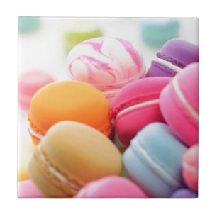 Cute Colorful Dessert French Macaron Tile