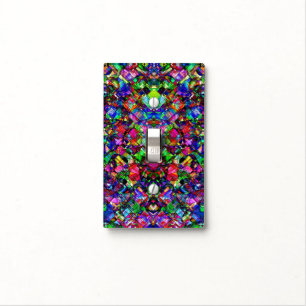 Cute colorful digital art design light switch cover