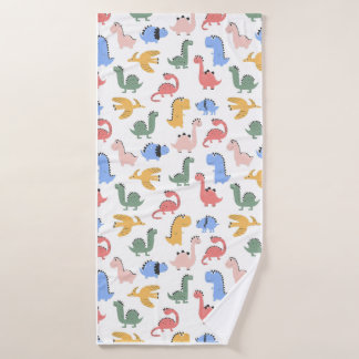 Cute Colorful Dinosaur Pattern Bath Towel Set