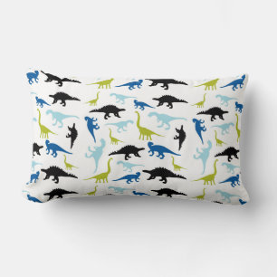 Cute colorful dinosaur pattern lumbar pillow