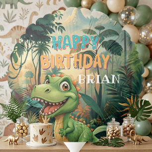 Cute Colorful Dinosaurs Boy Birthday balloon