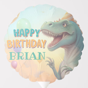 Cute Colorful Dinosaurs Boy Birthday balloon