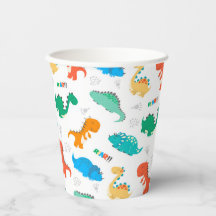 Cute Colorful Dinosaurs Illustrated Pattern